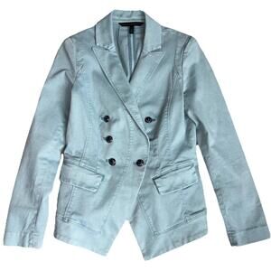 WHITE HOUSE BLACK MARKET Ballerina Aqua Color TROPHY JACKET Blazer Size 4